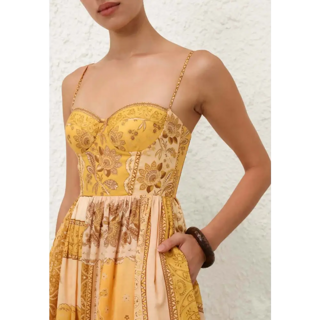Zimmermann Lucky Corset Midi Dress Size 1 - 10 / Print - Dresses