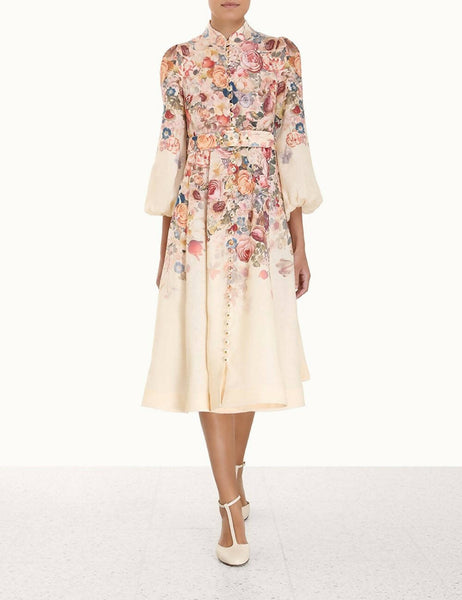 Zimmermann Luminosity Buttoned Midi Dress
