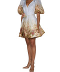 Zimmermann Luminosity Flip Mini Dress Floral Size - Dresses