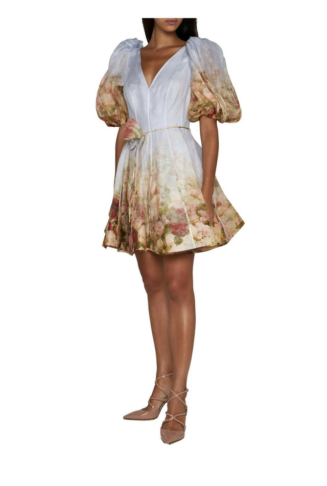 Zimmermann Luminosity Flip Mini Dress Floral Size - Dresses