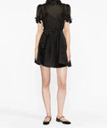 Zimmermann - Zimmermann Luminosity Lift Off Black Flower Mini Dress