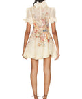 Zimmermann Luminosity Liftoff Flower Mini Dress In Morisot Cream Floral Print Size 1 / AU 10 - 10 / Floral - Dresses