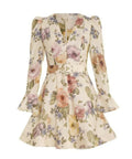 Zimmermann Luminosity Mini Dress Multi Floral Cream Size 1 / AU 10 - 10 / Multi - Dresses