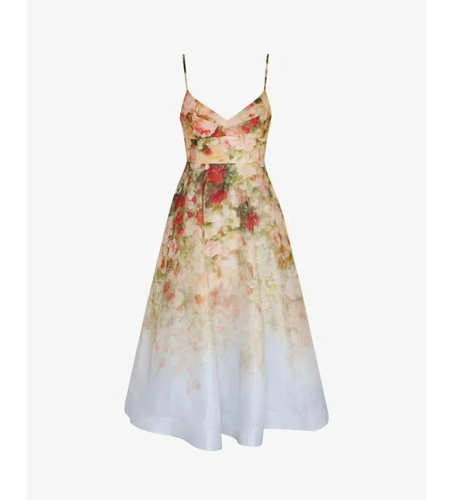 Zimmermann Luminosity Picnic Midi Dress Floral Size 1 / AU 10 - 10 / Multi - Dresses