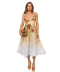 Zimmermann Luminosity Picnic Midi Dress Floral Size 1 / AU 10 - 10 / Multi - Dresses