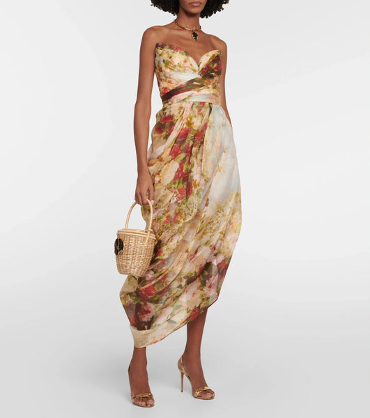 Zimmermann Luminosity Strapless Midi Dress - Passion | Passion For Fashion
