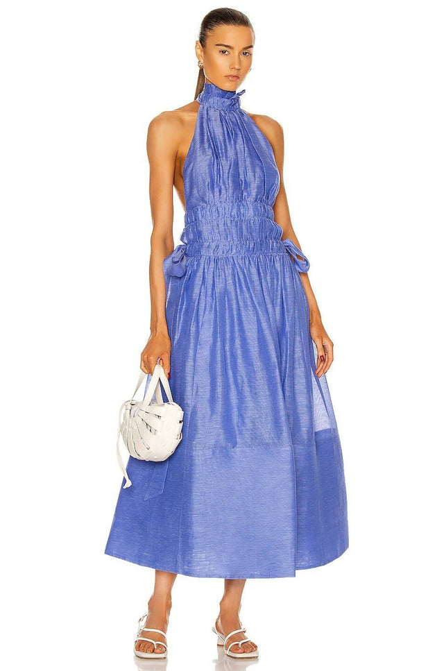 Zimmermann - Zimmermann Luminous Halter Gown in Cornflower
