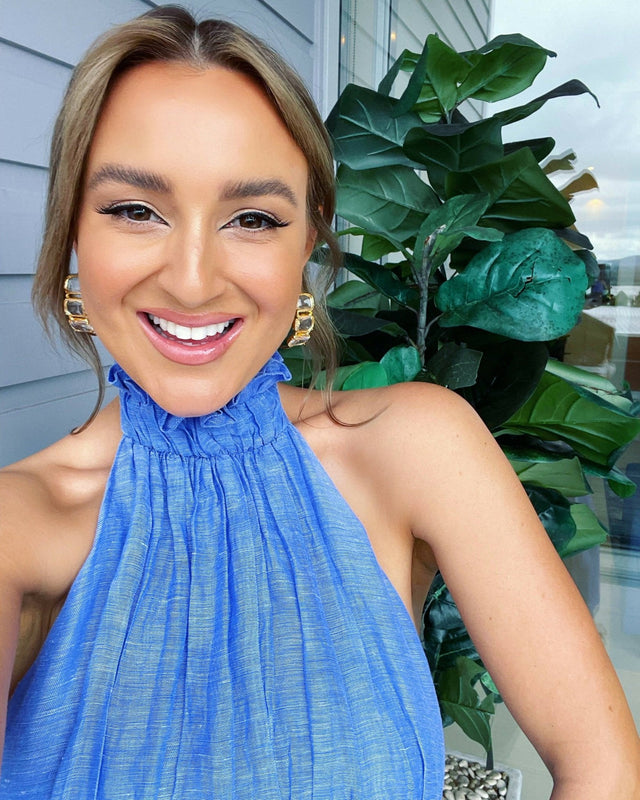 Zimmermann - Zimmermann Luminous Halter Gown in Cornflower