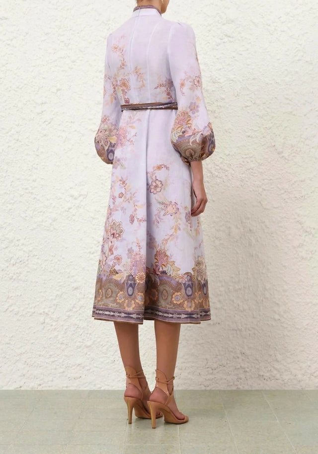 Zimmermann Luna Button Midi Dress - 12 / Blue - Dresses