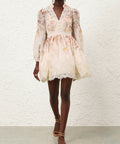 Zimmermann Luna Lace Lantern Mini - 10 / Floral - Dresses