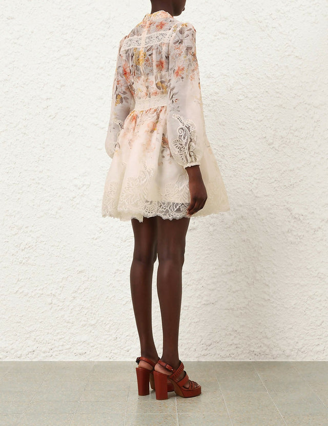 Zimmermann Luna Lace Lantern Mini - 10 / Floral - Dresses