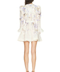 Zimmermann Luna Plunge Mini Dress - 10 / Floral - Dresses