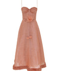 Zimmermann Luna Ruffle Midi Dress Peony Size / AU 8 - 8 / Pink - Dresses
