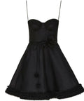 Zimmermann Luna Ruffle Mini Dress in Black - 12 / Black - Dresses