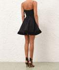 Zimmermann Luna Ruffle Mini Dress in Black - Dresses