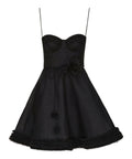 Zimmermann Luna Ruffle Mini Dress in Black - Dresses