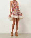 Zimmermann Luna Shirred Lantern Dress in Multi Floral - Dresses
