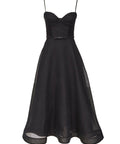 Zimmermann Luna Structured Midi Dress Black Size / AU 6 & 1 / AU 8 - Dresses