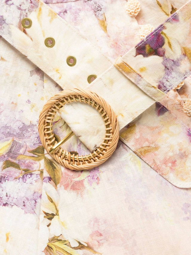 Zimmermann Lyrical Buttoned Mini Dress - Dresses