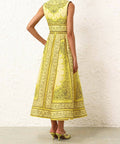 Zimmermann - Zimmermann Matchmaker Bow Long Dress in Yellow Bandana