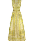 Zimmermann - Zimmermann Matchmaker Bow Long Dress in Yellow Bandana