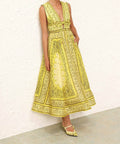 Zimmermann - Zimmermann Matchmaker Bow Long Dress in Yellow Bandana