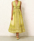 Zimmermann Matchmaker Bow Long Dress Yellow Bandana Size 1 - 10 / Yellow - Dresses