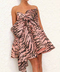 Zimmermann Matchmaker Bow Mini Dress in Pink Tiger - Dresses