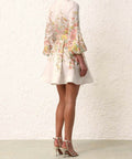 Zimmermann Matchmaker Buttoned Mini Dress Ivory/Coral Floral Size 2 / AU 12 - 12 / Floral - Dresses