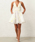 Zimmermann - Zimmermann Matchmaker Daisy Mini Dress Ivory 0P
