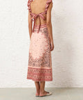 Zimmermann - Zimmermann Matchmaker Frilled Midi in Pink Bandana