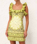 Zimmermann - Zimmermann Matchmaker Frilled Mini in Yellow Bandana