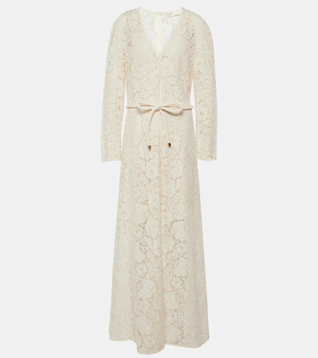 Zimmermann Matchmaker Lace Maxi Dress - 14 / White - Dresses