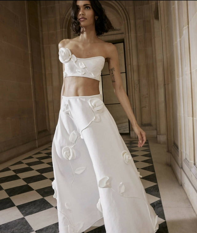 Zimmermann - Zimmermann Matchmaker Rose Bra and Flare Skirt in Ivory