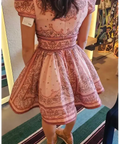 Zimmermann Matchmaker Structured Mini Dress Pink Bandana Size 2 - 12 / Pink - Dresses