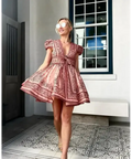 Zimmermann Matchmaker Structured Mini Dress Pink Bandana Size 2 - 12 / Pink - Dresses