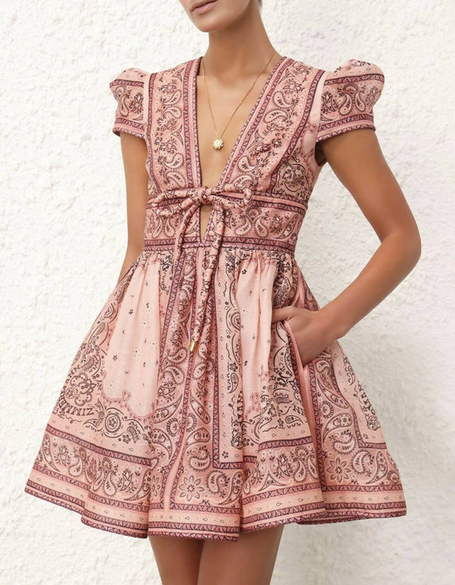 Zimmermann - Zimmermann Matchmaker Structured Mini in Pink Bandana