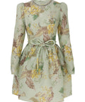 Zimmermann - Zimmermann Matchmaker Tulip Mini Dress in Mint Tropical Floral