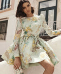 Zimmermann - Zimmermann Matchmaker Tulip Mini Dress in Mint Tropical Floral