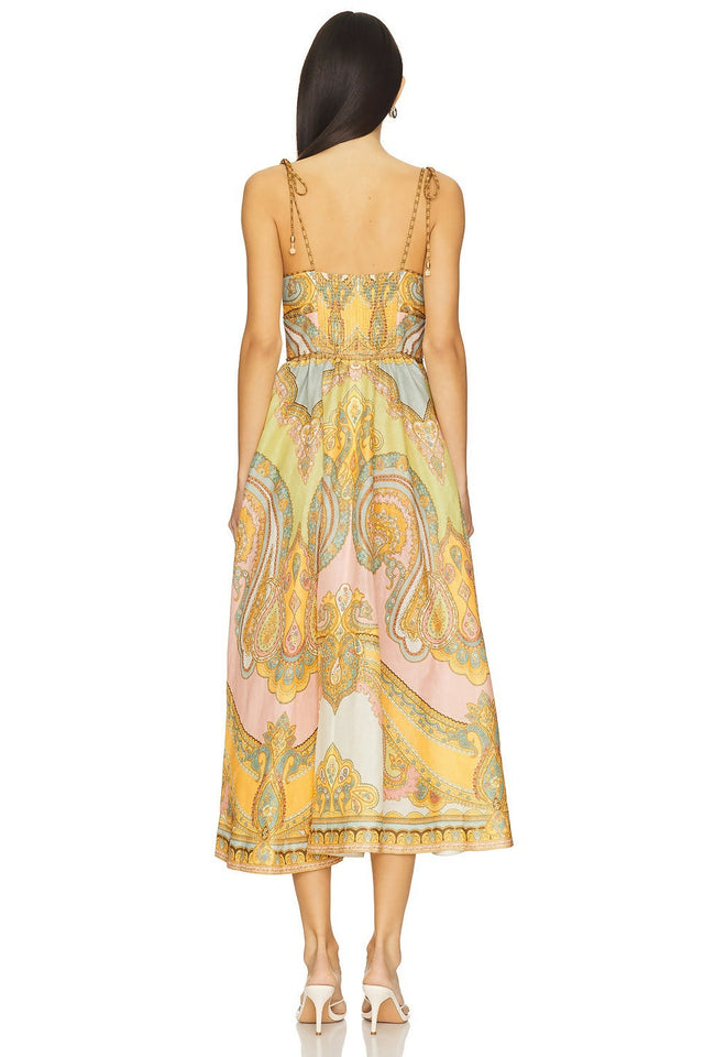 Zimmermann Maxine Picnic Midi Dress Gold Size 2 | Passion For Fashion Zimmermann Maxine Picnic Midi Dress Gold Size 2 | Passion For Fashion