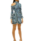 Zimmermann Moncur Asymmetric Mini Dress Size 1 - 10 / Print - Dresses