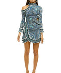 Zimmermann Moncur Asymmetric Mini Dress Size 1 - 10 / Print - Dresses