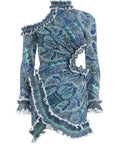 Zimmermann Moncur Asymmetric Mini Dress Size 1 - 10 / Print - Dresses