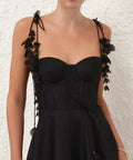 Zimmermann Natura Black Corset Midi Dress - 8 / Black - Dresses