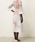 Zimmermann Natura Buttoned Midi Dress Kaleidoscope Garden Floral Size 4 / AU 16 - 16 / Floral - Dresses