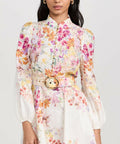 Zimmermann Natura Buttoned Mini Dress - 6 / Floral - Dresses