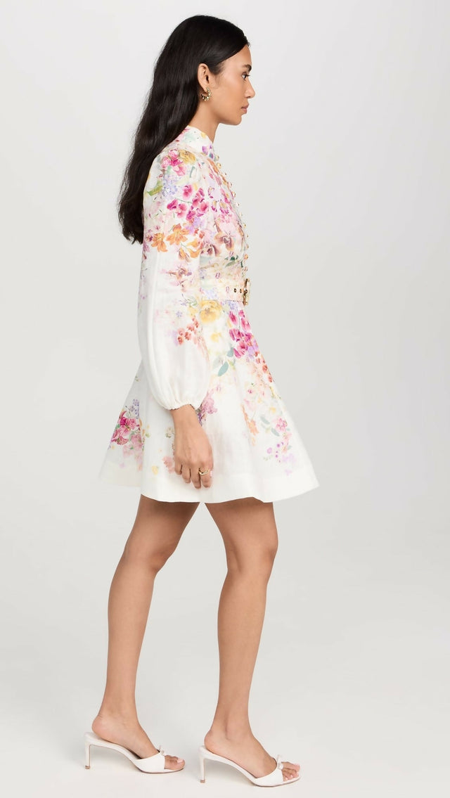 Zimmermann Natura Buttoned Mini Dress Sizes 10 & 12 - Dresses