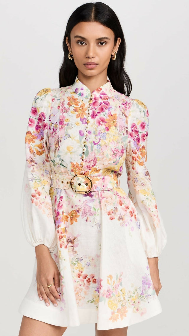 Zimmermann Natura Buttoned Mini Dress Sizes 10 & 12 - Dresses