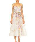 Zimmermann Natura Corset Midi Dress Kaleidoscope Garden Size 2 - Dresses