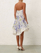 Zimmermann Natura Draped Mini Dress Blue Floral Size 0 view 5